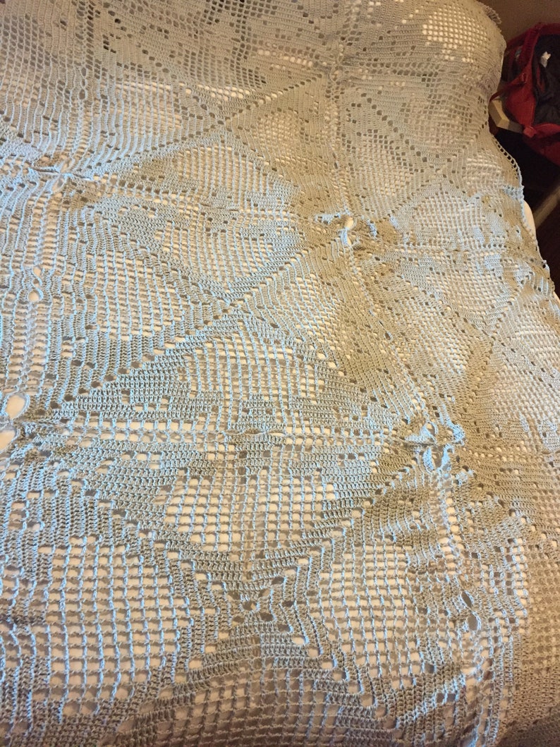 Floral Handmade Crochet Bedspread - Etsy