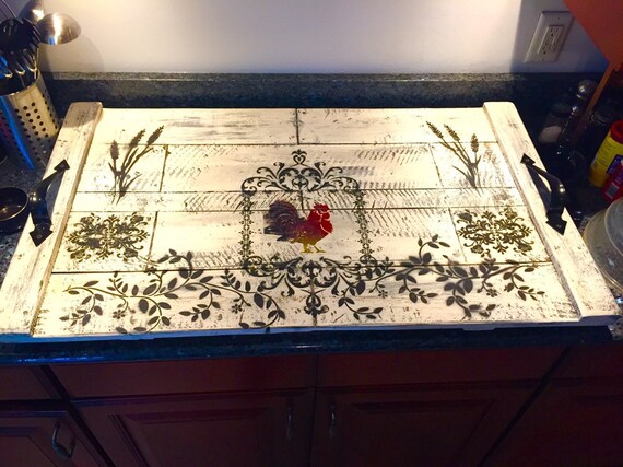 Farmhouse Range Cover For Electric Glass Cooktop Etsy
