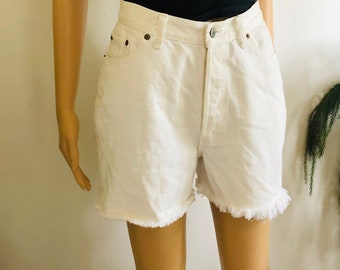 Vintage Levi's Shorts, Size 13 Cut off, White shorts, vintage  levi's shorts, Red Tab shorts, High waisted soft frayed denim, Made in USA