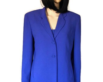 Vintage Jones New York Dress, Periwinkle Blue, woman&#39;s size 8, Dress and Jacket, Jones New York Dress and jacket suilt
