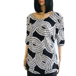 Alfani black and white top best sale