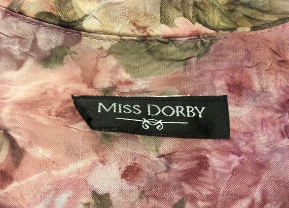 Vintage, 80's Miss Dorby Blouse, Woman's Rose Pat… - image 7