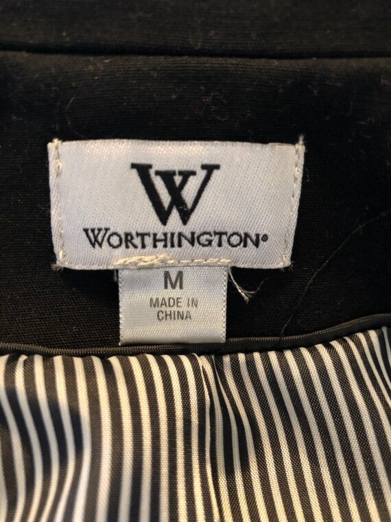 Worthington Woman's Black Jacket with White pipin… - image 7