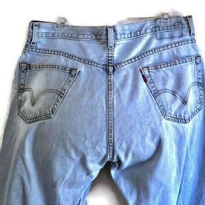 550 Levi&#39;s W36 L30, Red Tab, Regular Fit,  Distressed Denim Jeans, Size Waist 36 Length 30, High Rise Faded Denim Jeans