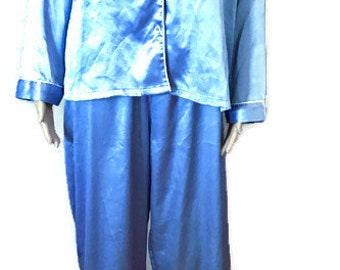 Victoria Secret Satin feel Pajama Sets, Rare find, Light Blue and White sets,  Ladies Size Small, please specify color