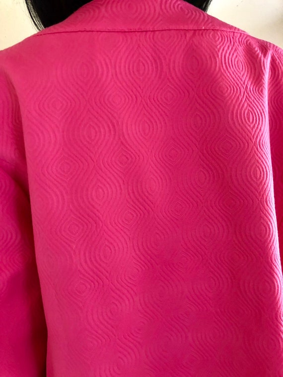 Vintage Laura Ashley, Bright Pink Jacket with bea… - image 8