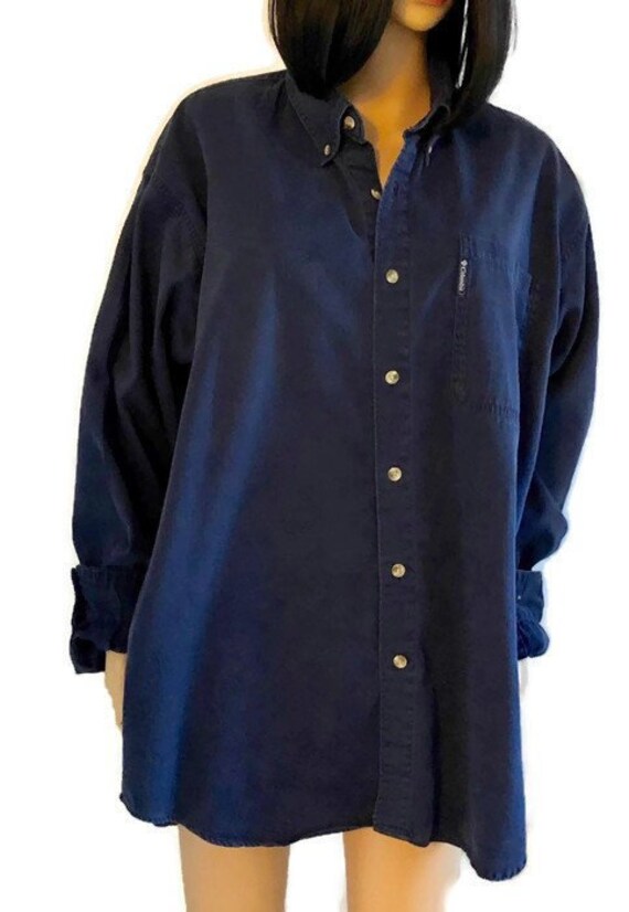 navy blue columbia shirt