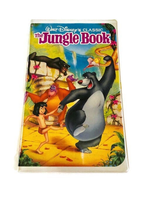 Vintage, the Jungle Book - Walt Disney's Classic, Black Diamond - VHS Tape, the original animated classic! Rated G 1991