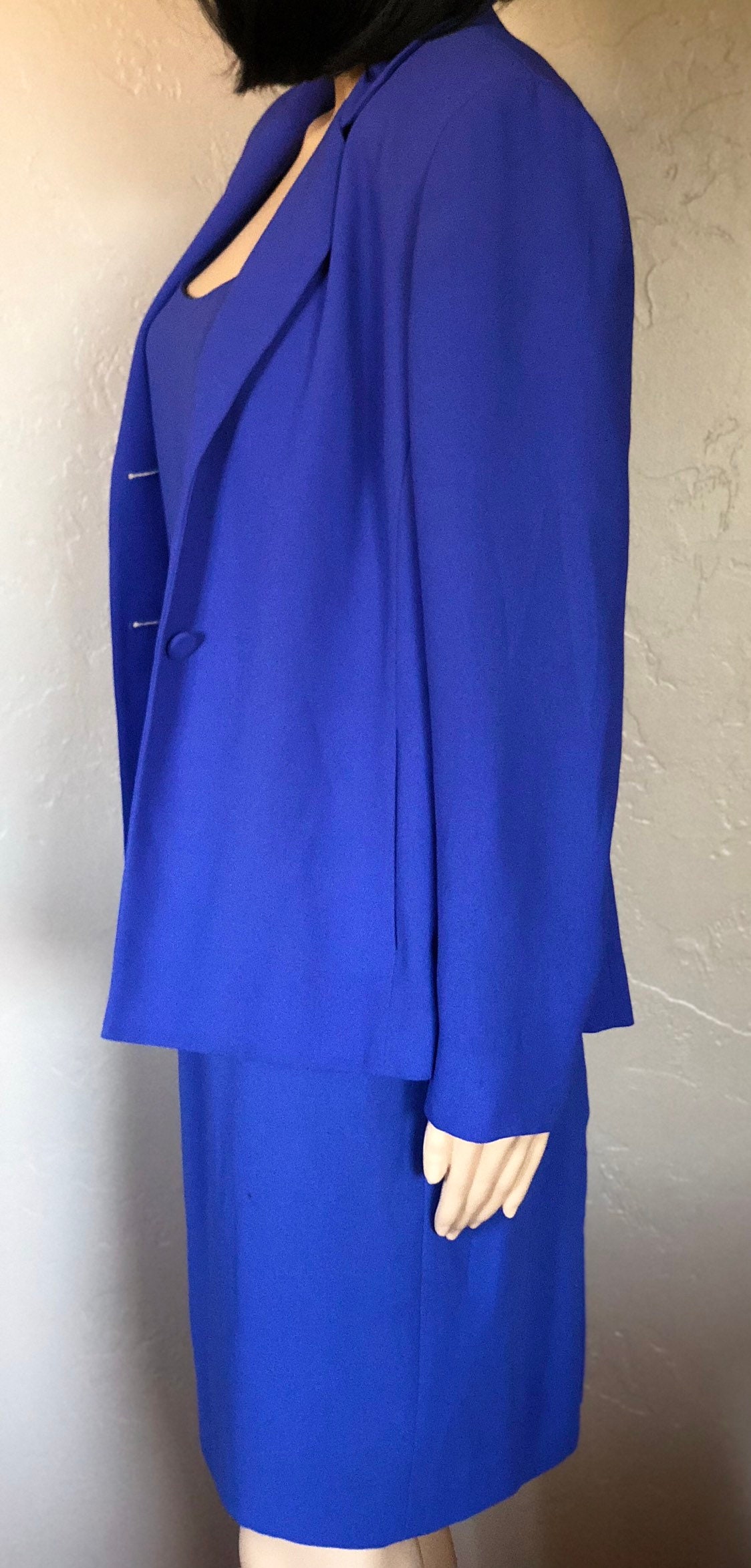 Robe Patineuse En Dentelle Bleue Jones+Jones - Taille 8, Occasion Très Bon état