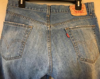 Vintage 505, W 34, L 34, ajuste regular masculino, Levi's, 100% algodão, jeans Levi's, jeans desgastado