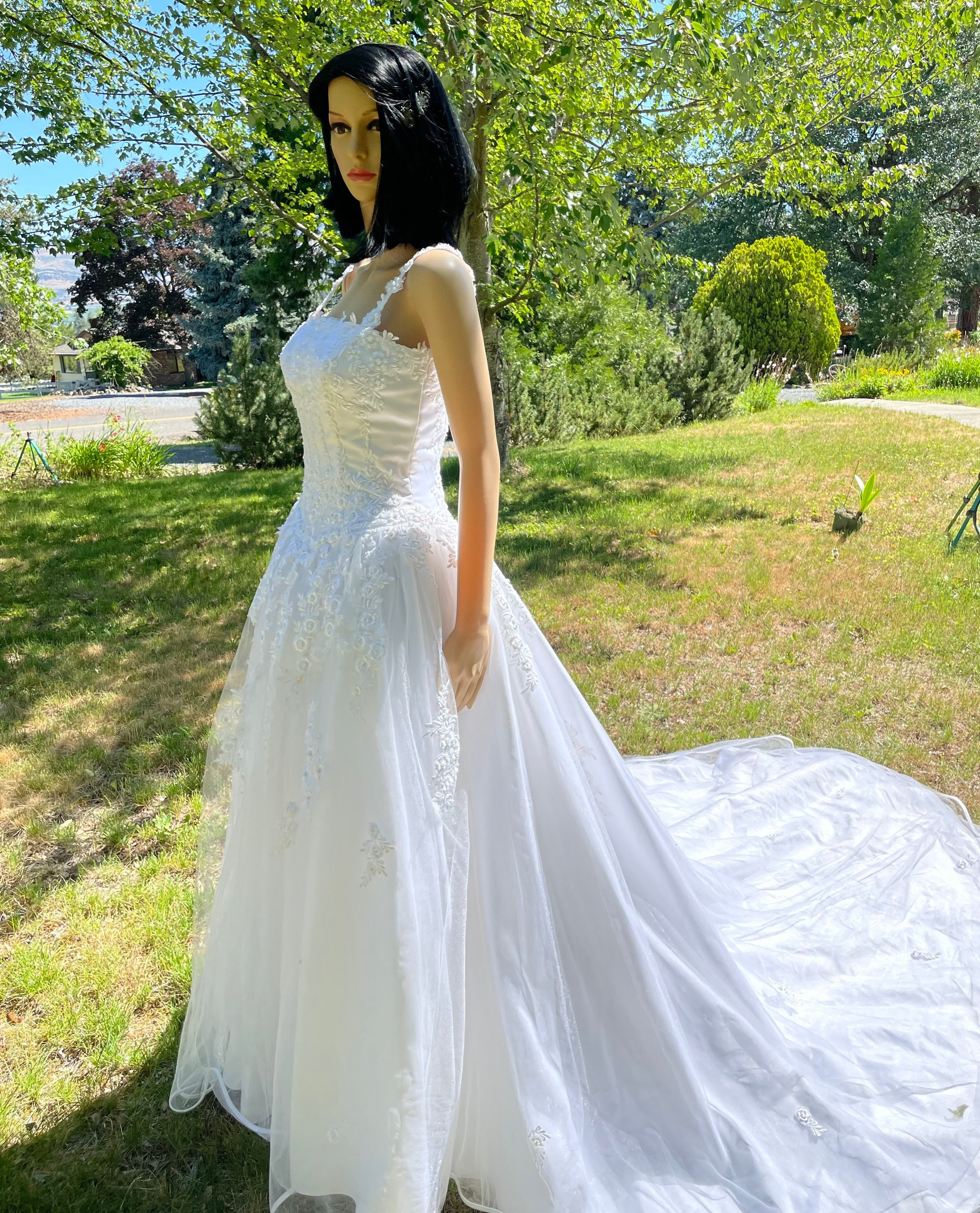 Alfred Angelo Size 6 Beaded Wedding Gown Removable -
