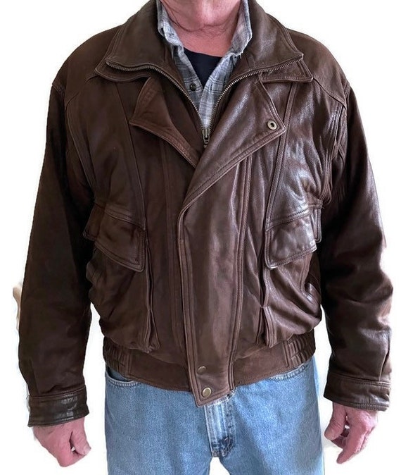 Vintage Wilsons Adventure Bound Leather Jacket Zipper and - Etsy