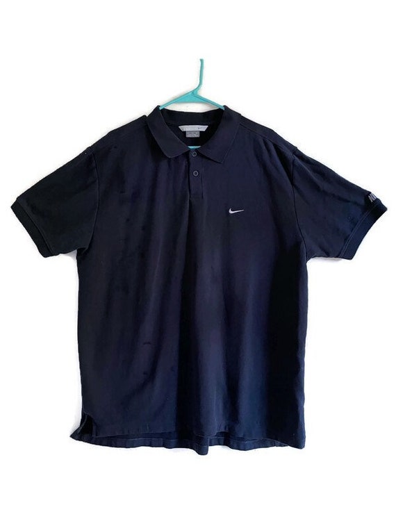 Vintage Nike polo Shirt, Navy Blue Polo, Men's Siz