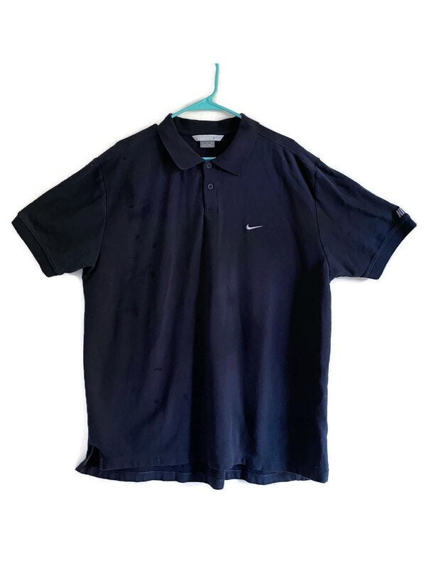 Vintage Nike Polo Shirt Navy Blue Polo Men's Size - Etsy