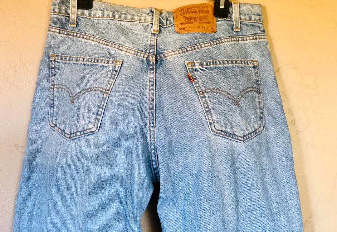 Vintage 550 Levi's W34 L36, Orange Tab, High Rise, Relaxed Fit, Denim Jeans, Size Waist 34 Length 36, Faded Denim Jeans, Vintage Care Tag - Etsy Vintage 550 Levi's W34 L36, Orange Tab, High Rise, Relaxed Fit, Denim Jeans, Size Waist 34 Length 36, Faded Denim Jeans, Vintage Care Tag - Etsy