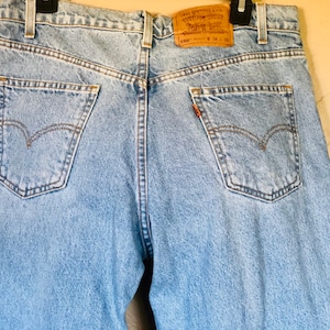 Vintage 550 Levi&#39;s W34 L36, Orange Tab, High Rise, Relaxed Fit, Denim Jeans, Size Waist 34 Length 36, Faded Denim Jeans, Vintage Care Tag