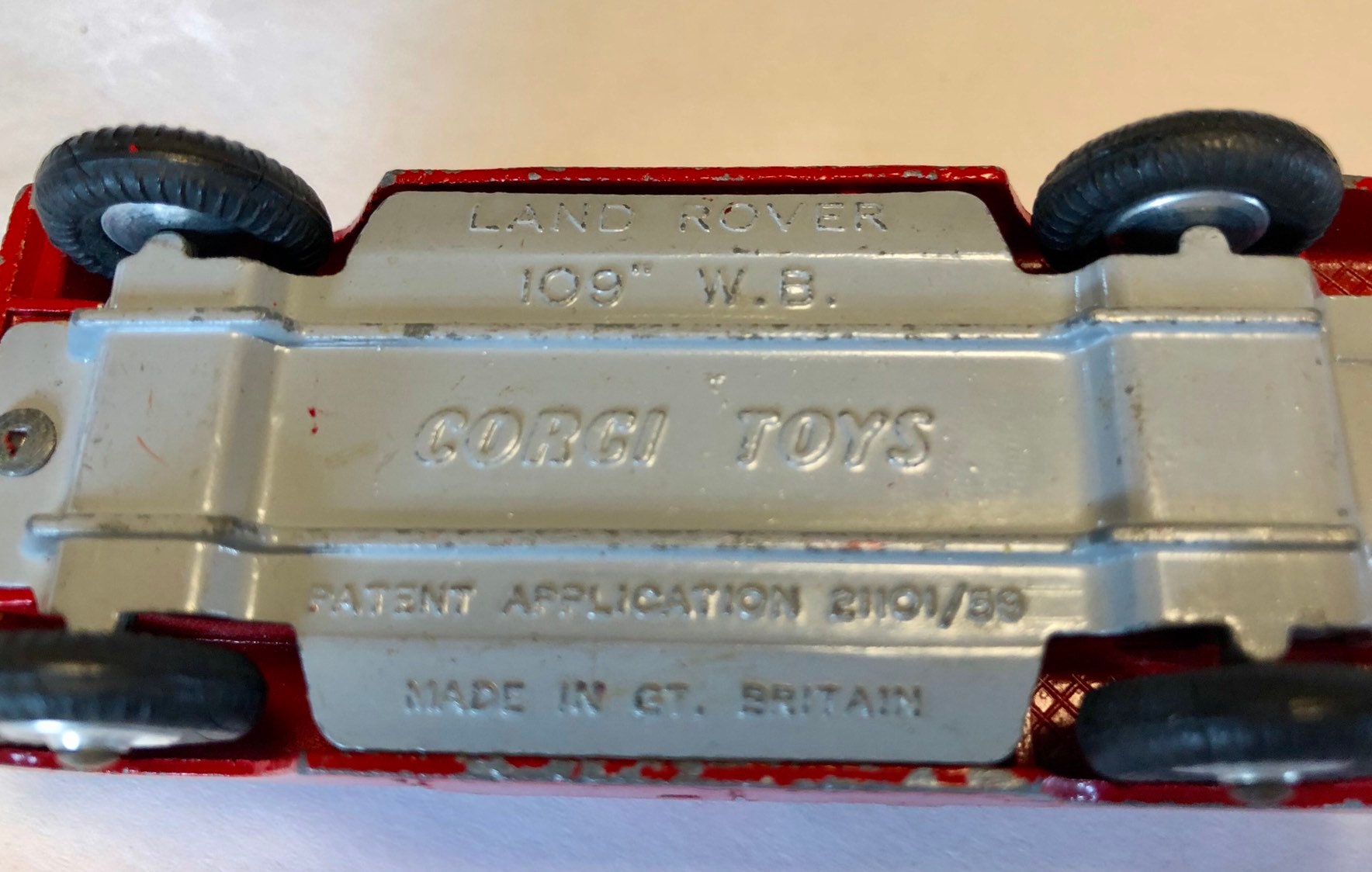 Vintage 1960's, Corgi Toys, Red Land Rover, 109