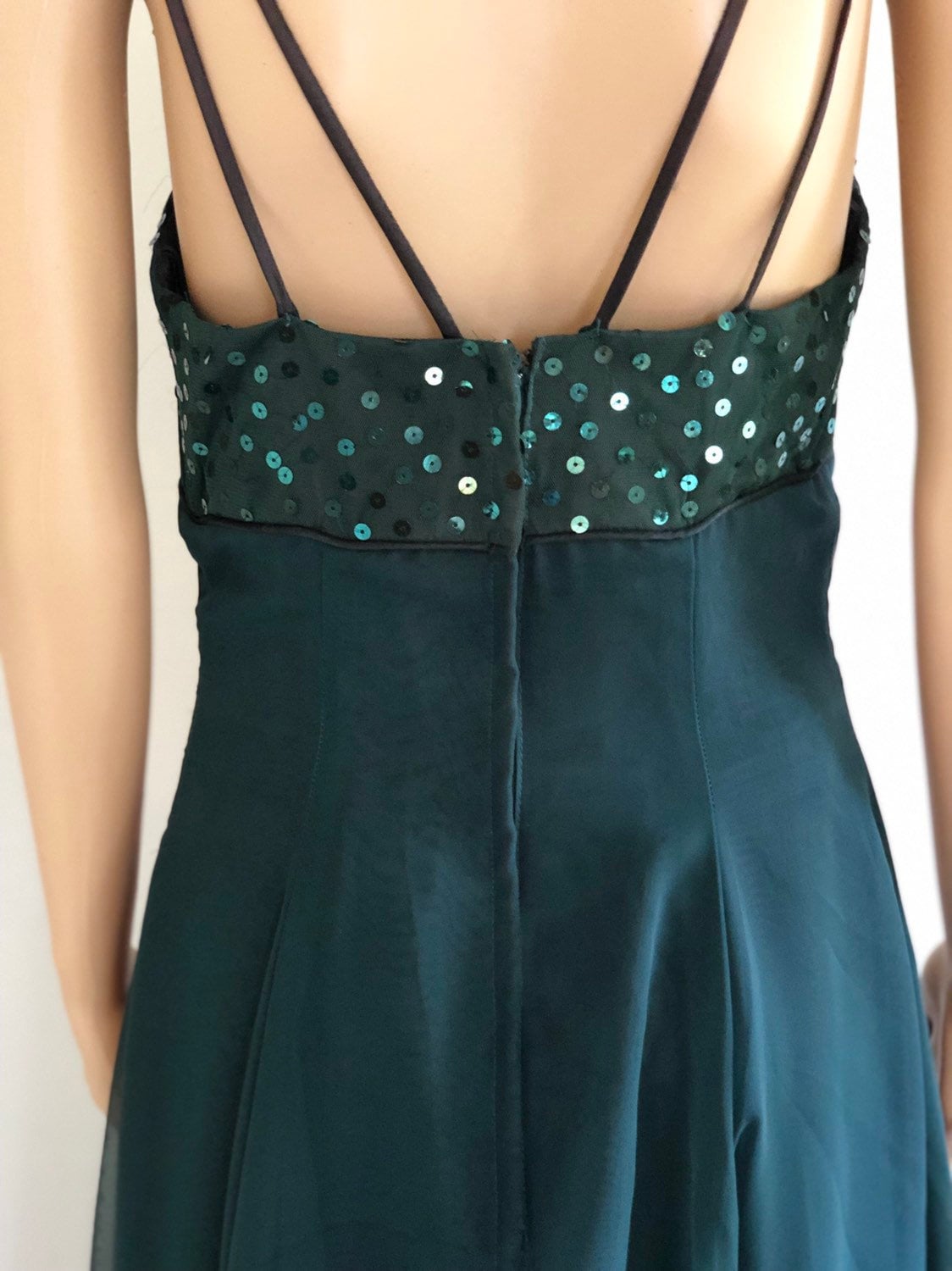 green emerald velvet dress Zapaka Women Dark Green Long Bridesmaid Dress with 3D Flowers A-Line Spaghetti Straps Wedding Party Dress, Dark Green / US8