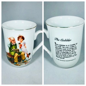 8 Vintage Norman Rockwell Museum Tassen, hergestellt in den 1980er Jahren, erstaunliche Vintage Zustand, 8 verschiedene Tassen, verkauft seperately