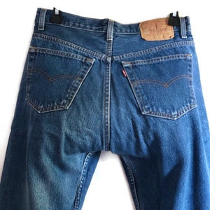 Vintage 501XX Levi&#39;s Jeans, W32 L32, lightly warn denim, 5 button jeans, Care Tag from 1988-1993, Size Waist 32 Length 32