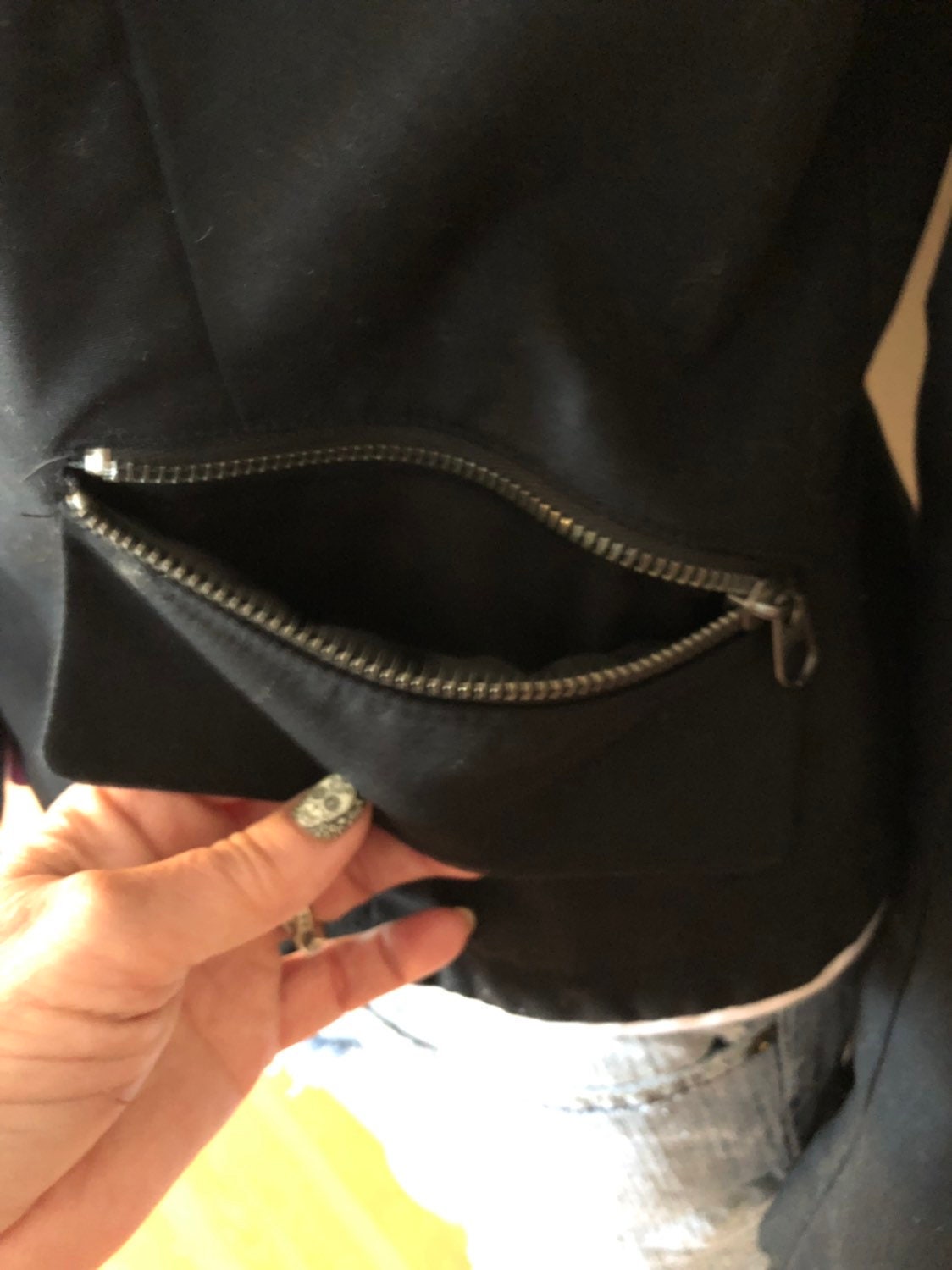 Veste blazer femme boutonnée pied de poule camel noir blanc liseré