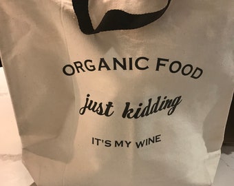 NYC customer deal Cotton canvas wine lovers tote