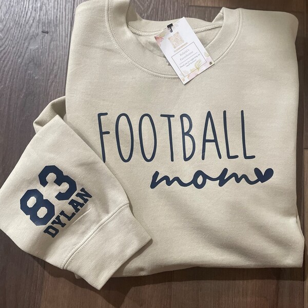 Football mom crew neck sweatshirt