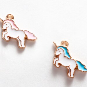 5pcs/ 10 pcs - Unicorn Charms | Enamel Charms | Charms Bulk