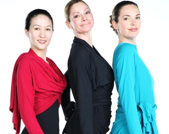 Wrap top / yoga wrap top / convertible top / wrap cardigan / Dancer gifts / yoga gifts / yoga wear / athleisure / cover up / bamboo fabric