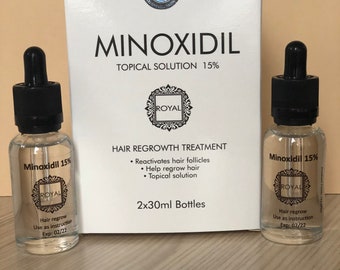 Minoxidil real al 15 % para el crecimiento del cabello