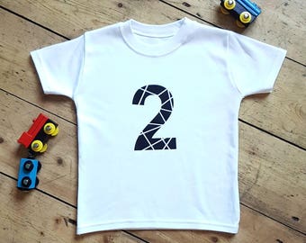 Kids personalised number top | children's birthday personalized T Shirt