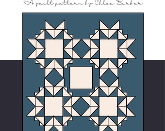 Sojourn Quilt Pattern | Modern Beginner Quilt, Baby, Throw, Bed (Digital Download)