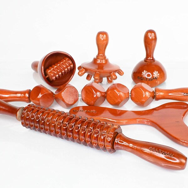 Outils de massage Wood Therapy Maderoterapia kit 6 Pc Body Sculpting Tools Cedar Tree