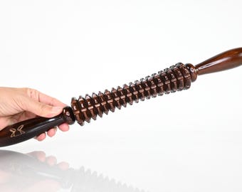 Wood Therapy Massage Stick, Diamond Roller,  Body Sculpting Tool, Wooden Muscle Roller