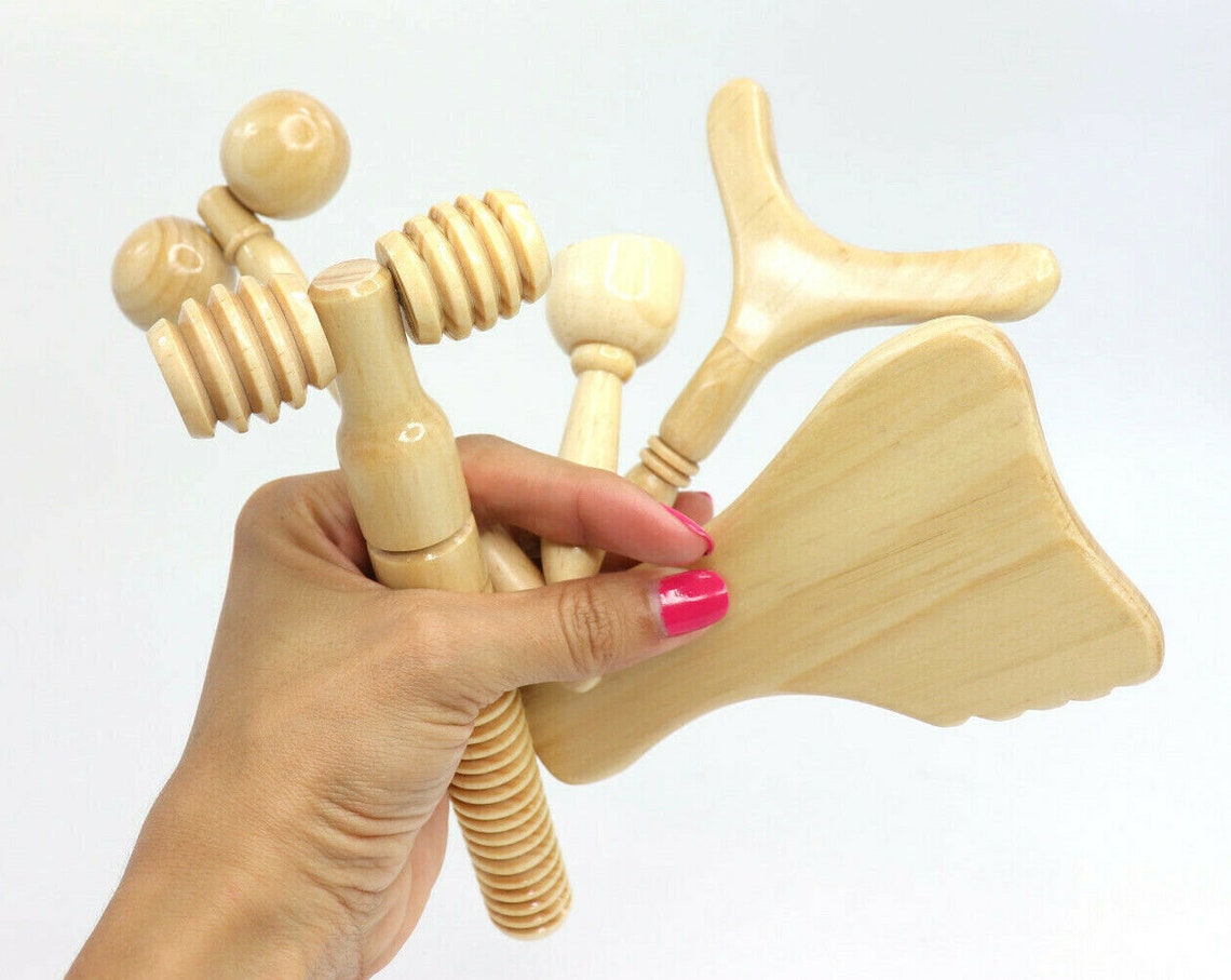 Facial Wood therapy Maderoterapia facial kit 5 Pc Wooden Etsy