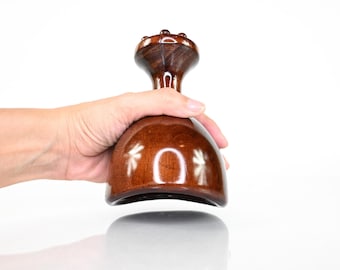 Swedish Cup Wood Therapy Tool with Mushroom, Gentle Suction Maderoterapia Massage Cup