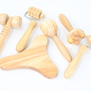 Wood Therapy Tools Maderoterapia Facial Kit 6 Pieces Face Wood Massage