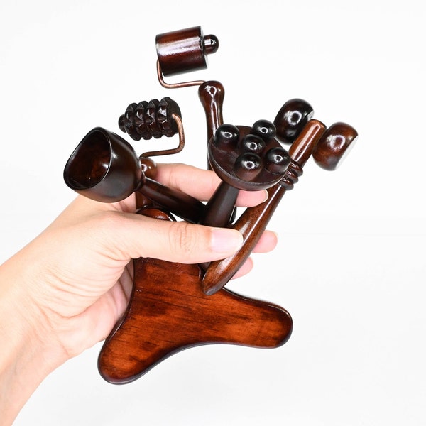 Kit soin du visage Maderoterapia Wood Therapy 6 pièces Massage professionnel du visage au bois