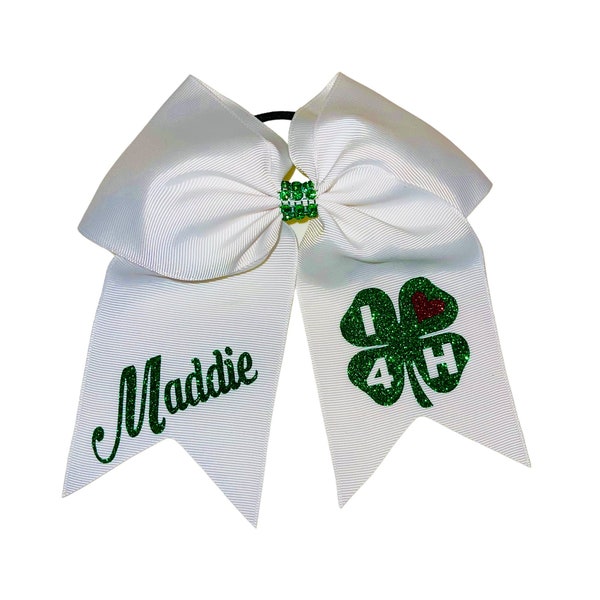 I Love 4H Bow | Personalized 4H Bow | Custom 4H Bow