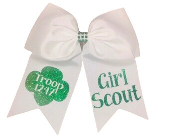 Girl Scout Bow/Personalized Girl Scout Bows/Custom Girl Scout Bows/Girl Scout/Hair Bows/Personalized Bows