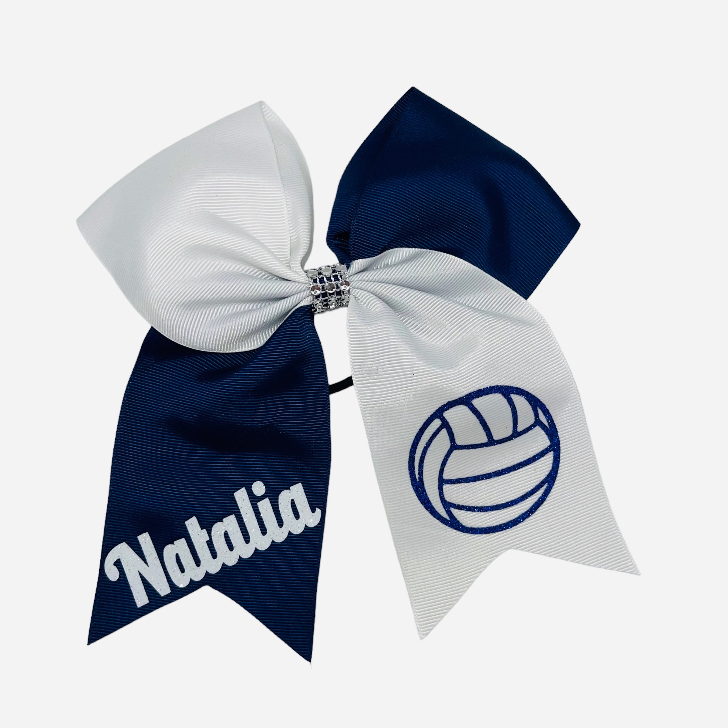 Volleyball Ribbon for Crafts - Q-YO 3/8-1.5 Volleyball/Softball/Soccer Grosgrain Ribbon for Cheer Bows, Team Uniform, Sewing and More (5yd 7/8