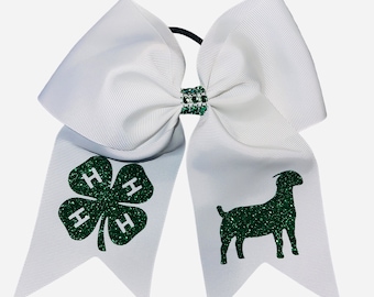 4H Bow/Personalized 4H Bows/Custom 4H Bows/Girl Scout/Hair Bows/Personalized Bows