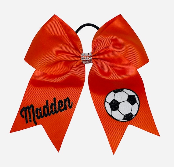 Soccer Bow with Name / Soccer Bows / Custom Soccer Bows / Soccer Bow / Hair Bows/Personalized Bows