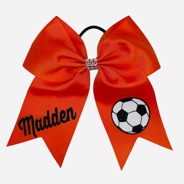 Soccer Bow with Name / Soccer Bows / Custom Soccer Bows / Soccer Bow / Hair Bows/Personalized Bows