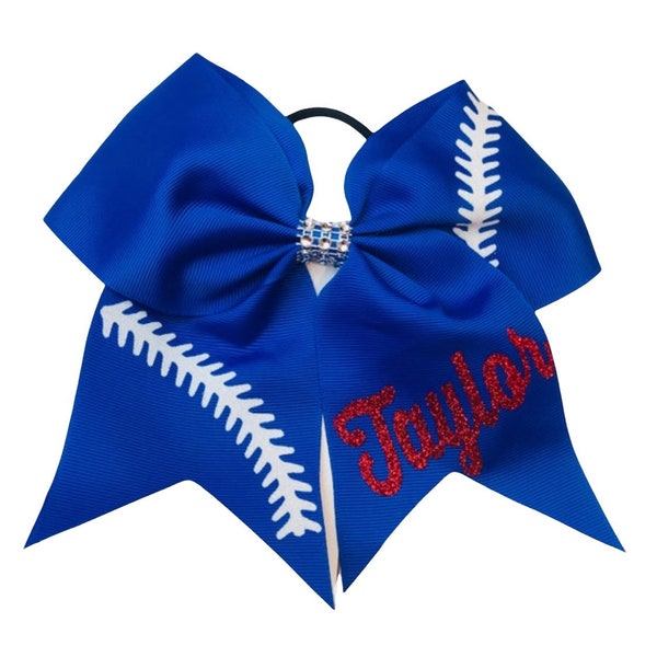 Softball Bow with Name / Softball Bows / Custom Softball Bows / Softball Bow / Hair Bows/Personalized Bows