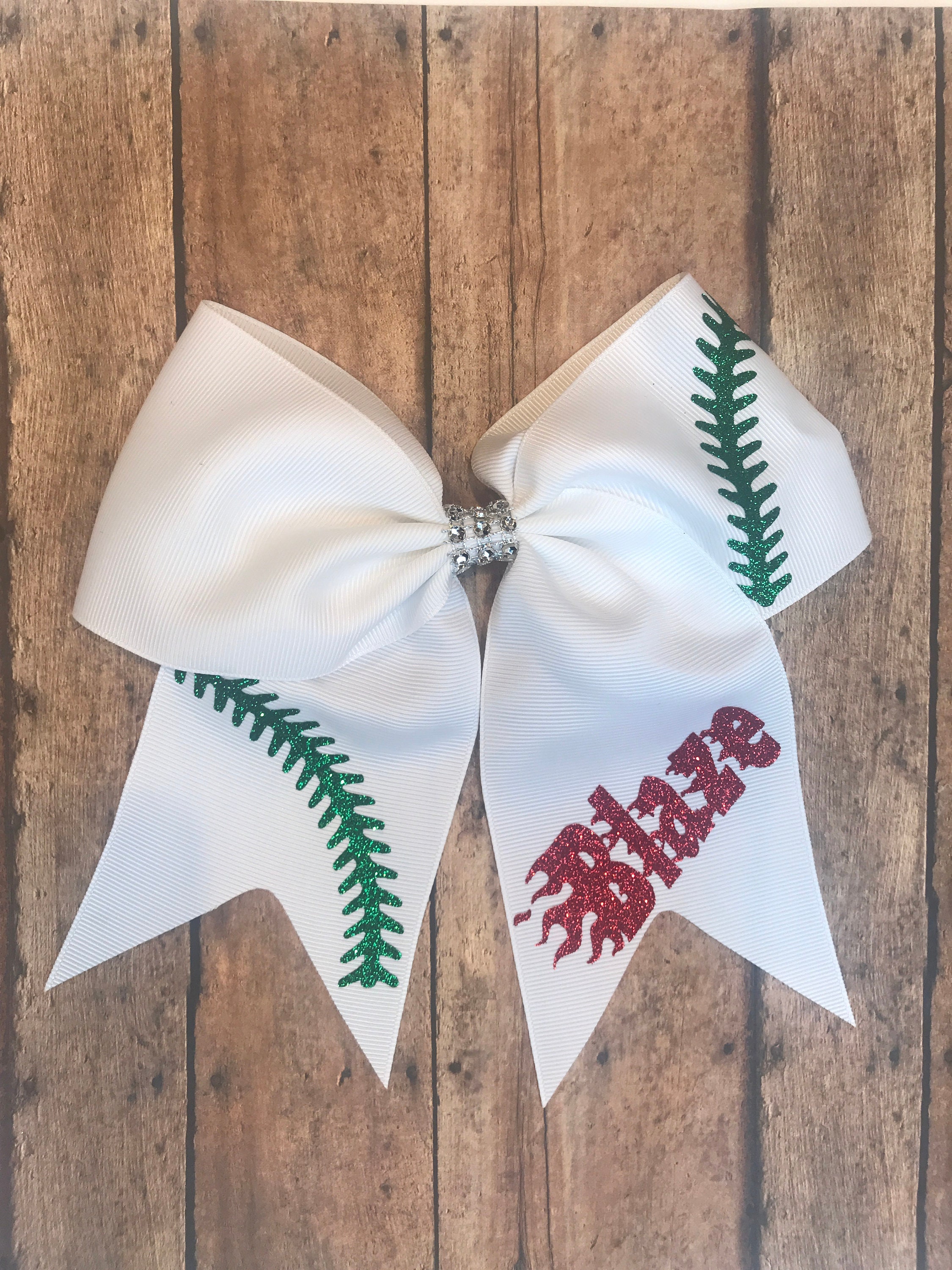 Softball Bow with Name / Softball Bows / Custom Softball Bows Etsy
