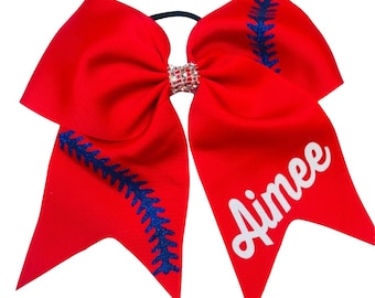 Softball Bow with Name | Softball Bows | Custom Softball Bows | Softball Bow | Hair Bows/Personalized Bows