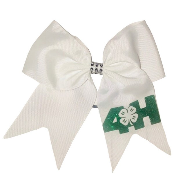 4H Bow/Personalized 4H Bows/Custom 4H Bows/Girl Scout/Hair Bows/Personalized Bows