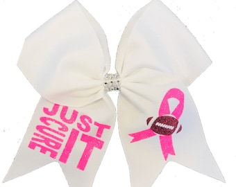 Breast Cancer Awareness Bow/ Cheer Bows / Custom Breast Cancer Bows / Football Bow / Hair Bows/Personalized Bows