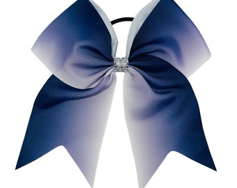 Ombre Hair Bow: Handcrafted Grosgrain Ribbon Ponytail Holder
